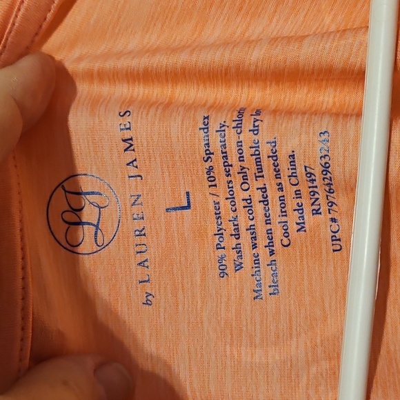 Lauren James Coral Pink Long Sleeve Shirt - Picture 4 of 9